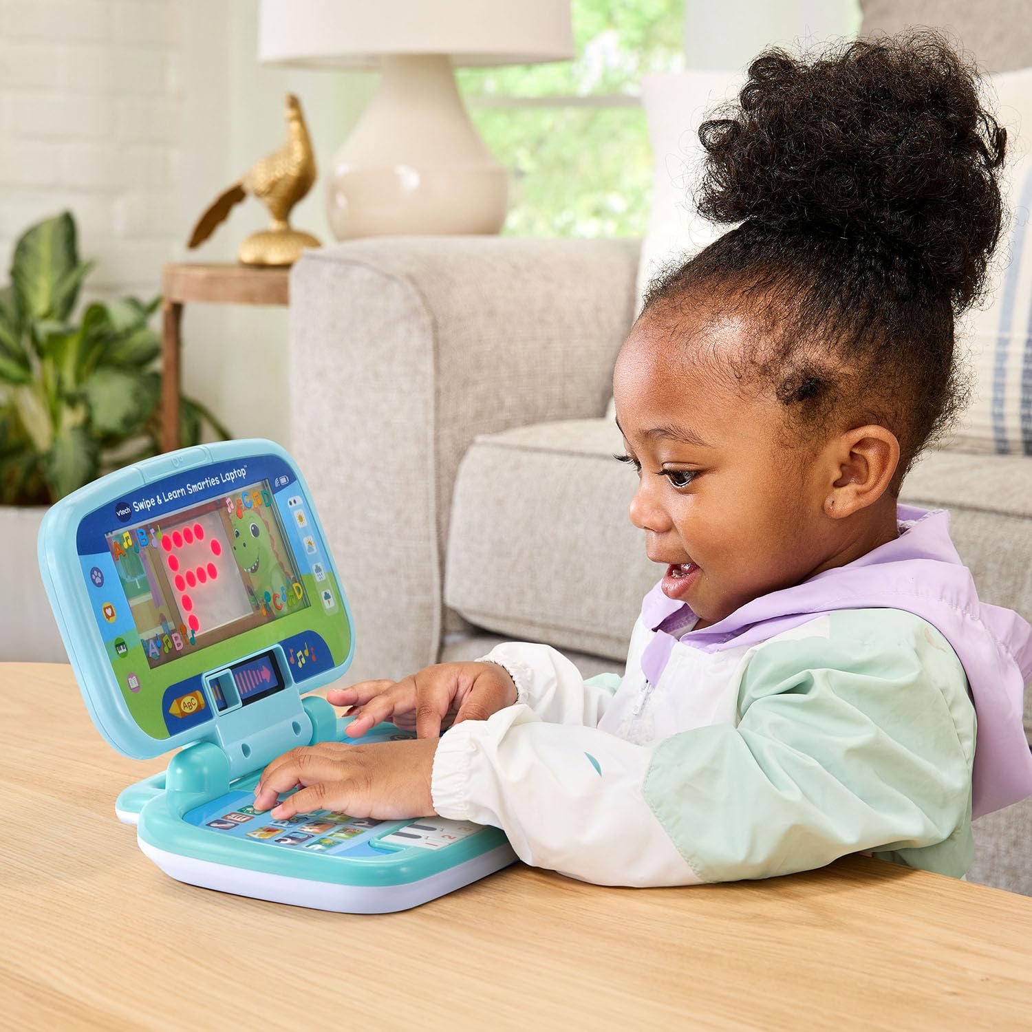VTech Swipe and Learn Smarties Laptop, Blau
