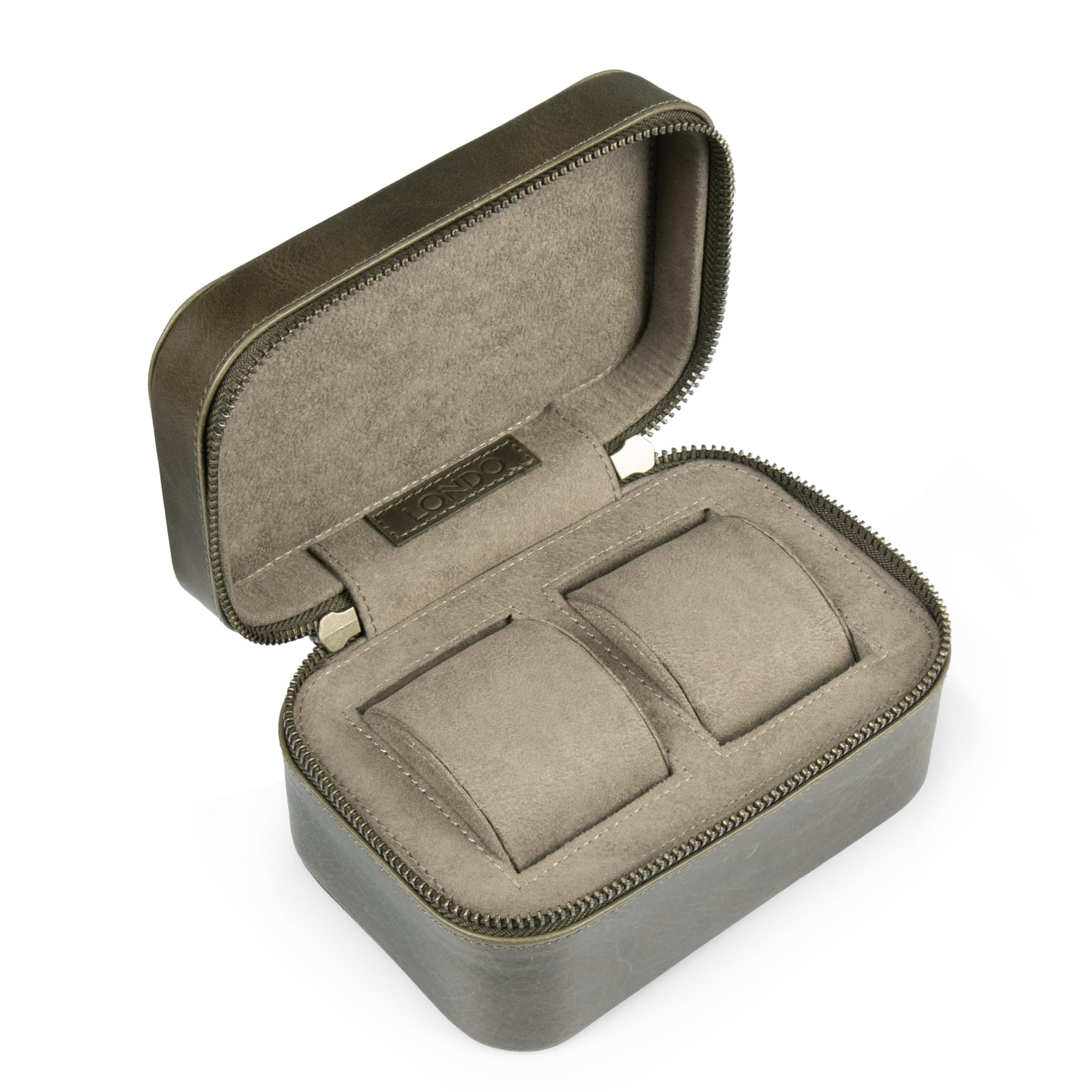 Londo Kensley Pudełko na zegarek z prawdziwej skóry, ochronne, stylowe, eleganckie etui kolekcjonerskie, organizer do przechowywania, dla mężczyzn i kobiet, luksusowe zegarki na rękę, zielone