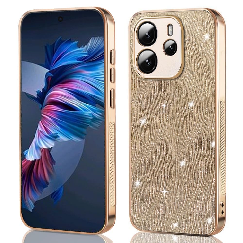 Coque Xiaomi Redmi Note 14 4G antichoc housse etui or - 8