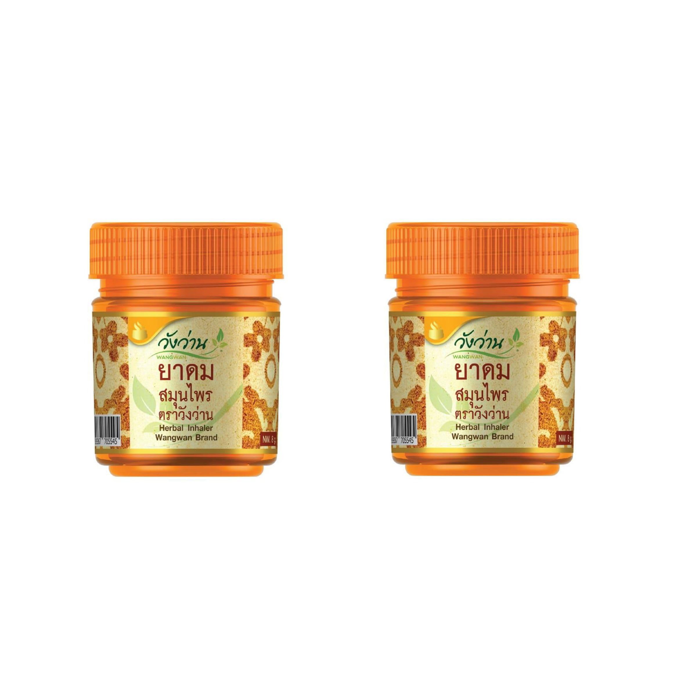 MISTYCDEP Wangwan Brand Thai Herbal Inhaler Soothing and relieving cold, nasal congestion, dizziness, cough. 30g Product Of Thailand (pack of 2)