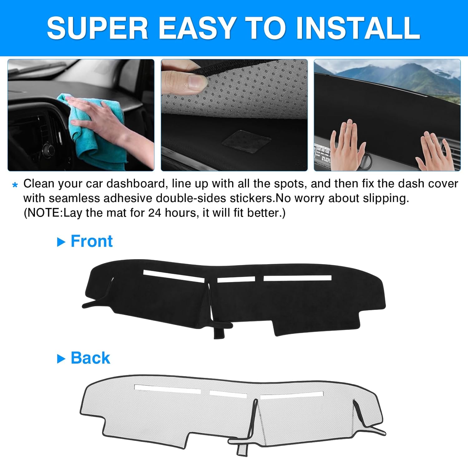 Autorder Dashboard Cover Mat for 1994 1995 Nissan Pathfinder/1994-1997 Nissan Hardbody D21 Pickup Truck Accessories Dash Cover Upgrade Velvet Dash Mat Sunshade Glare UV Rays Protector