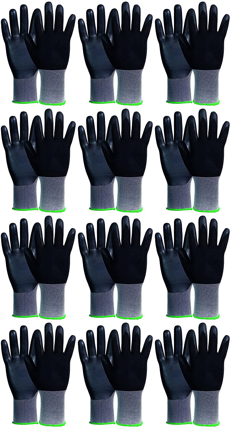 Gel Igienizzante Mani Guanti Da Lavoro PU - 12 Paia Taglia 7-10, Antiscivolo E Resistenti, Per Montaggio E Protezione Mani Attrezzi Da Lavoro - Foto 11