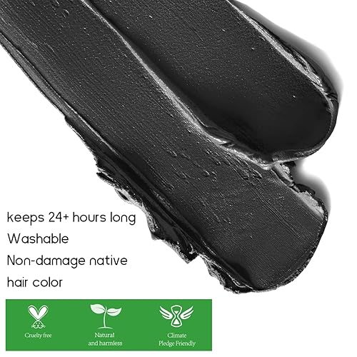 Miniatura 7 de SOVONCARE Color de cera temporal negra para el cabello, pomadas de peinado profesional, arcilla natural para hombres y mujeres, Navidad, cosplay,