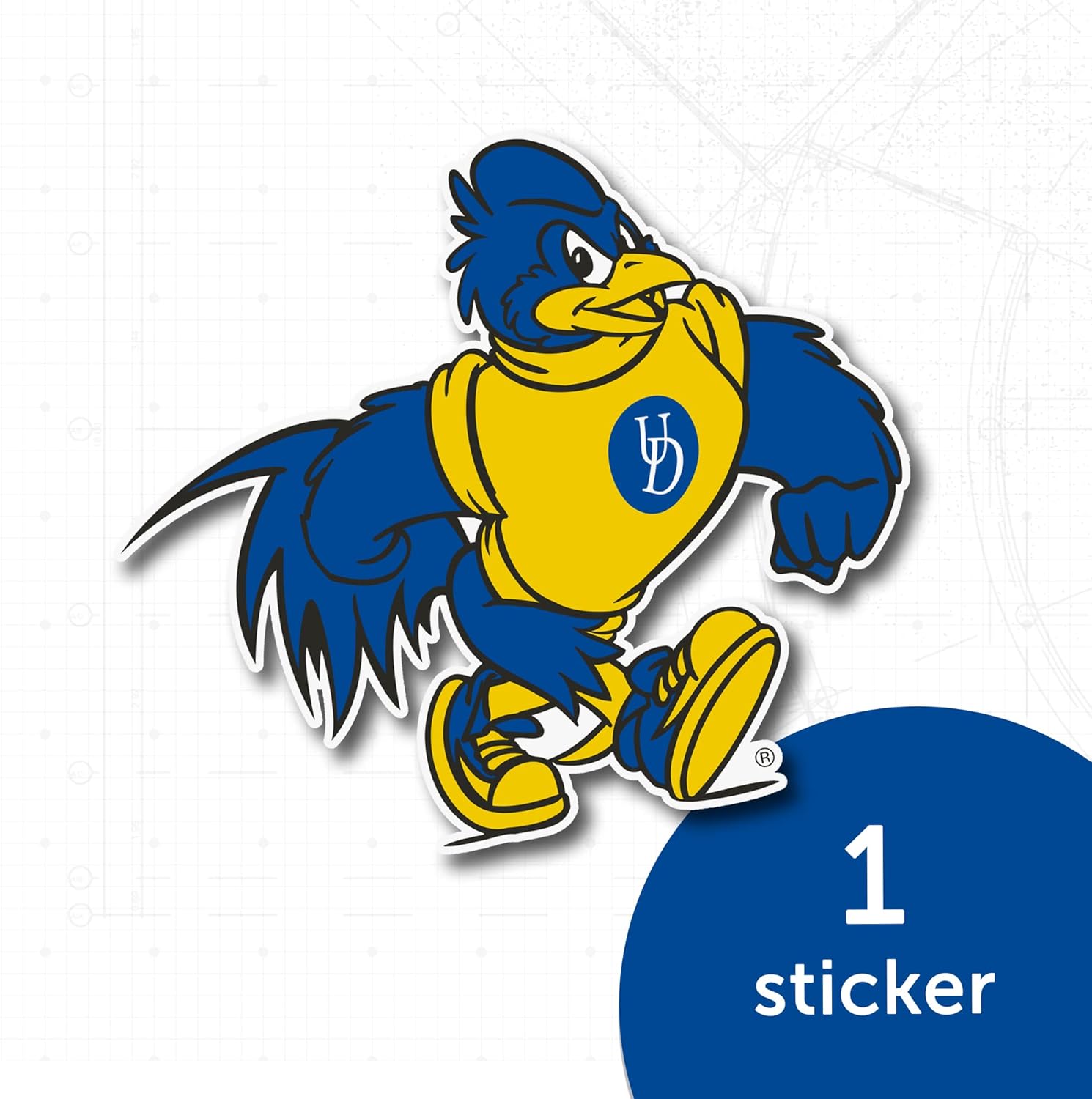 Desert Cactus University of Delaware Sticker Fightin Blue Hens UD Vinyl Decal Laptop Water Bottle Car Scrapbook (IND 18)