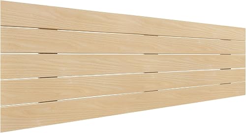 DHOME Cabecero de Madera reciclada DM Estilo Palet Horizontal Cama Palets Herrajes incluidos (150x46 Palet 5, Madera Natural)