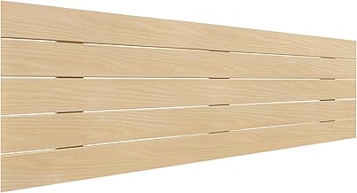 DHOME Cabecero de Madera reciclada DM Estilo Palet Horizontal Cama Palets Herrajes incluidos (150x46 Palet 5, Madera Natural)