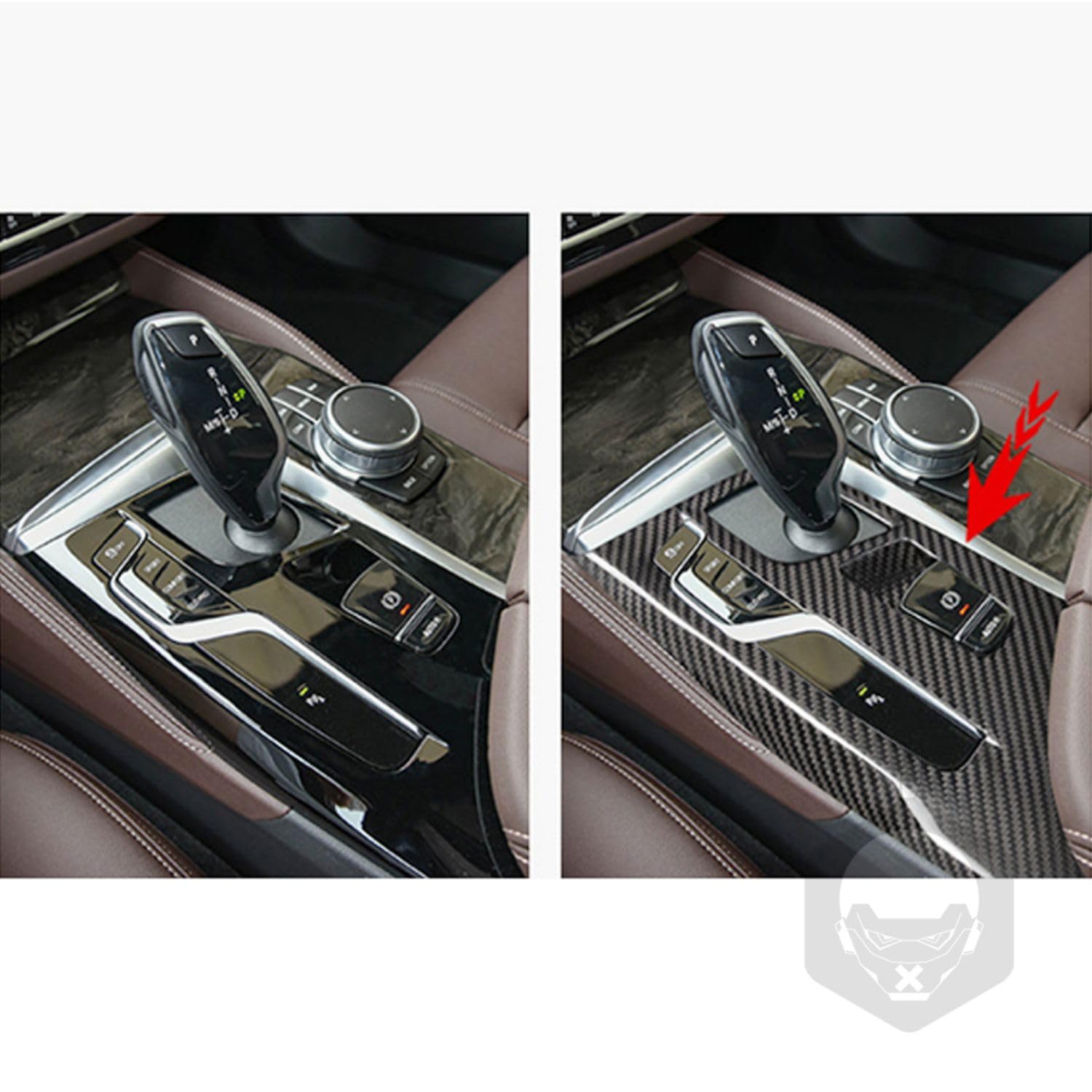 Amazon | カーセンターコンソールギヤシフトパネルフレームカバーBMW 5