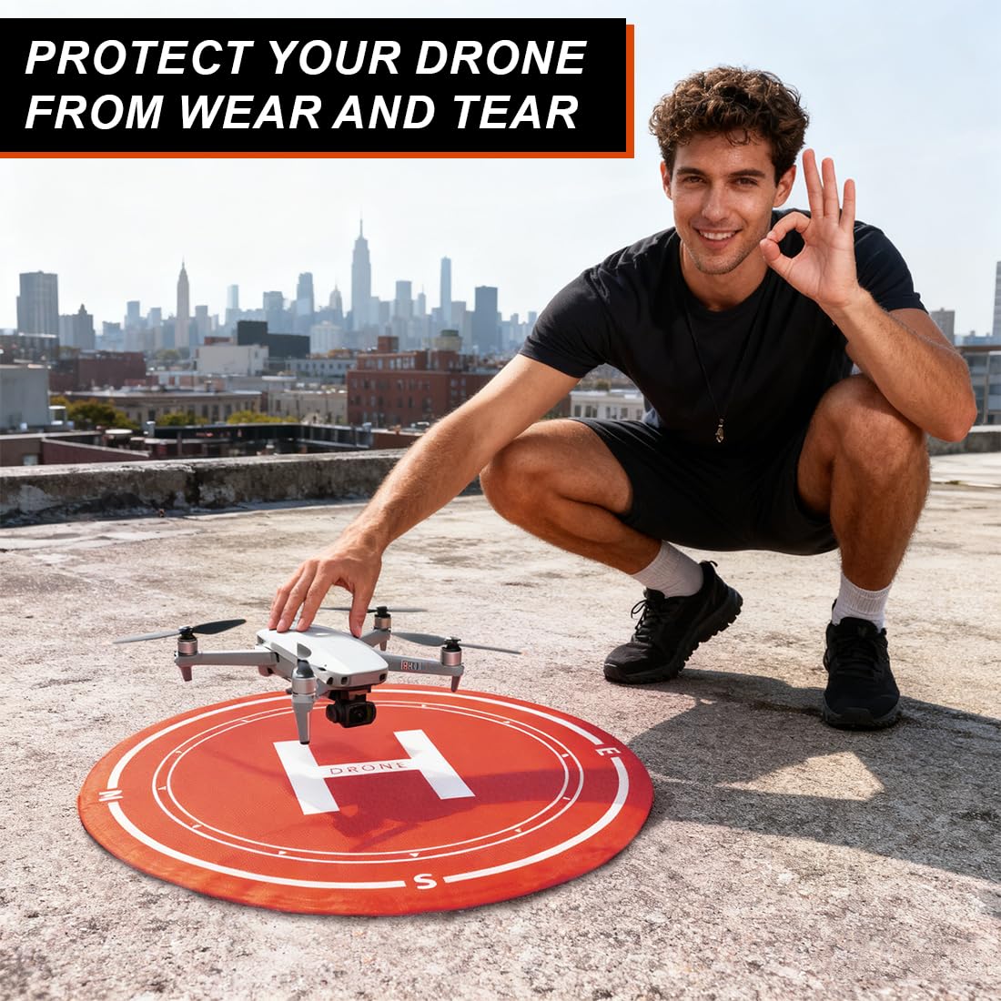 Plataforma De Aterrizaje Drones, Plegable, 50cm, Universal, Double Face, Impermeable, Mat de aterrizaje para Mini 3 Pro/Mini 2/Mavic 3/Air 3/Avata 2