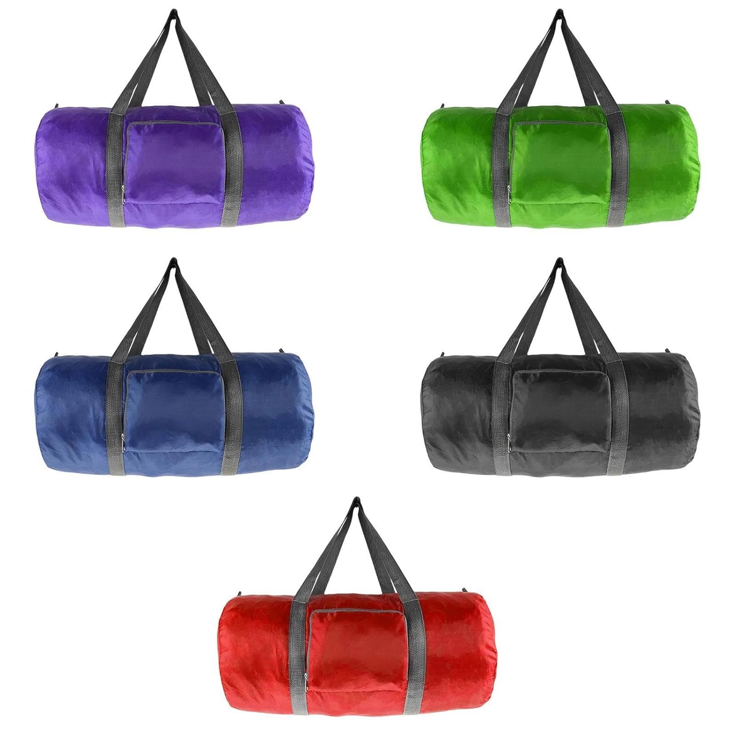 Foldable Travel Duffel Bag Folding Carry on Luggage Bag for Hiking Pool Swim Red Luggage