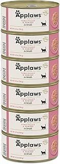 Natural Wet Cat Food in Broth, Limited and Natural Ingredients, High Protein with No Artificial Additives, Tuna Fillet & Shrimp in Broth (6 x 5.5oz Cans)