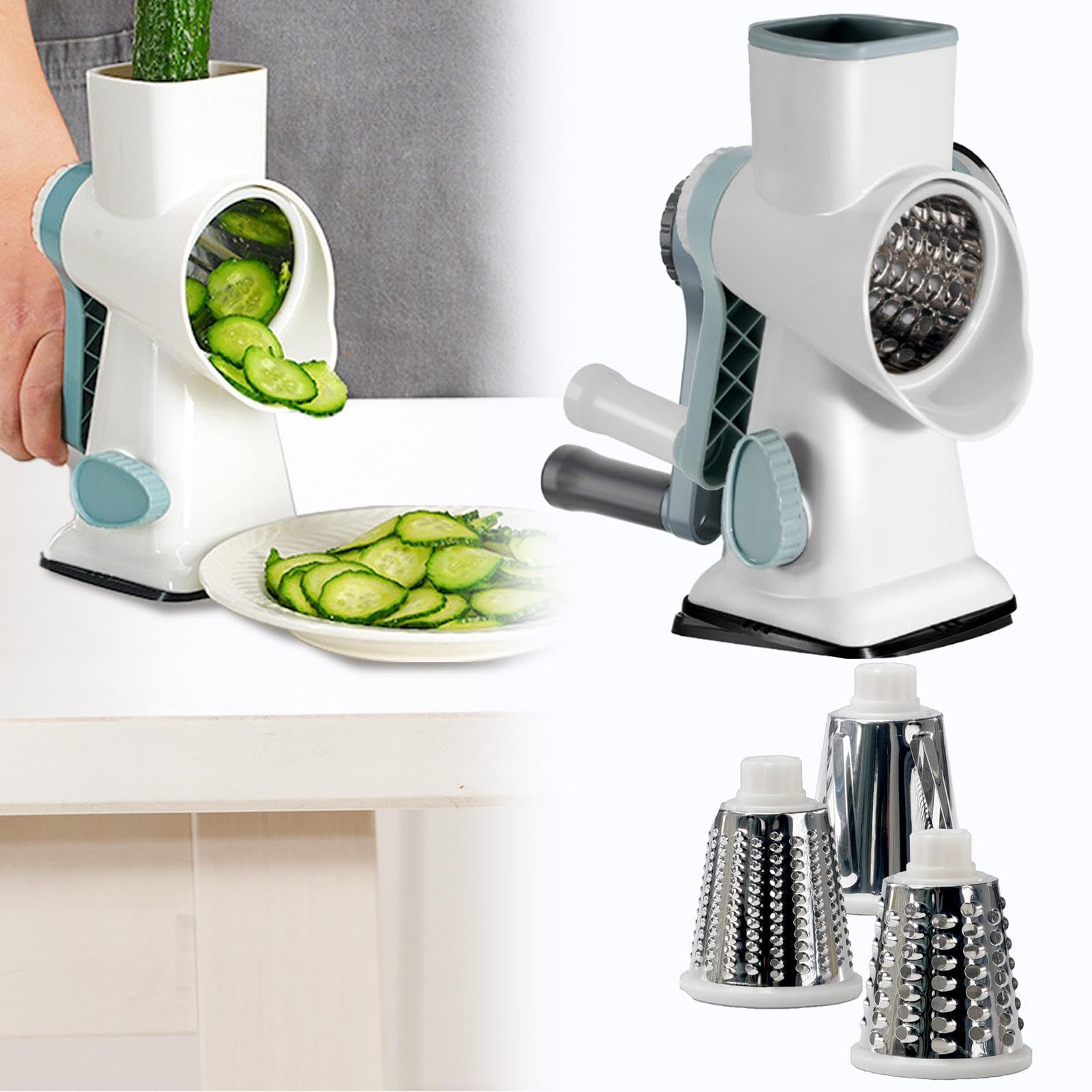 Rallador De Queso Rebanadora Manual Multifuncional Para Alimentos | Rallador De Queso Con Manivela Manual Para Frutas Patata Zanahoria Casa Restaurante Cocina