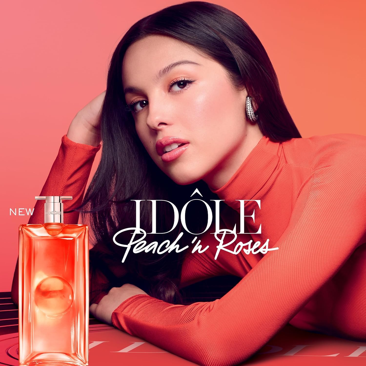 Lancôme Idôle Peach'N Roses Eau de Parfum, długo utrzymujący się owocowo-kwiatowy zapach damski z soczystą brzoskwinią i różą damasceńską, promienna świeżość i kobieca elegancja, luksusowy zapach, 100