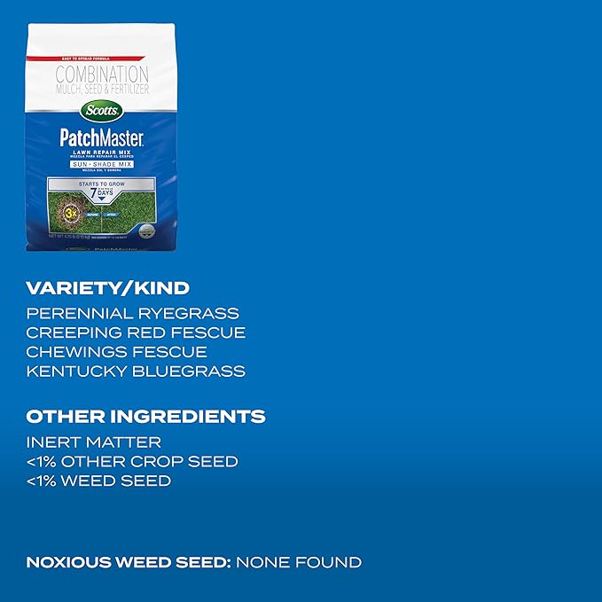 Scotts PatchMaster Mezcla para Reparar Césped Sol y Sombra - 4.75 lb miniatura 6
