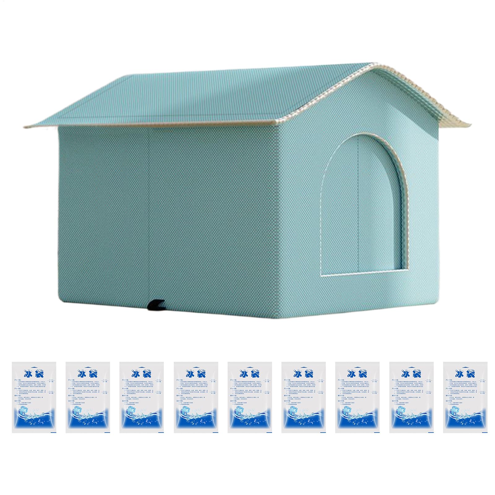 Casa Helada para Perros, Enfriador Cerrado, Refugio Aislado para Todas Las Estaciones, diseño cómodo Transpirable, refrigeración para Mascotas para Perros y pequeños, medianos y Grandes