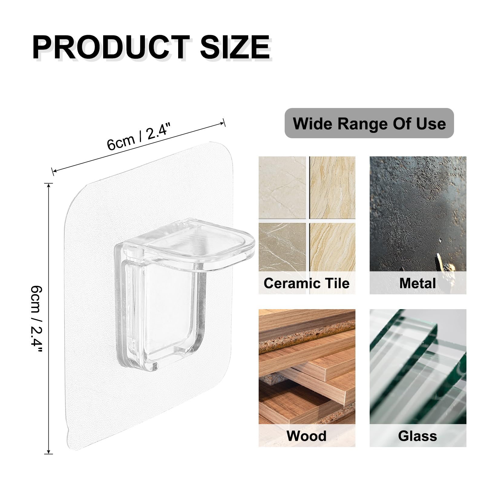 16 Pcs Shelf Support Pegs, 6x6cm Self Adhesive Closet Shelf Support Peg