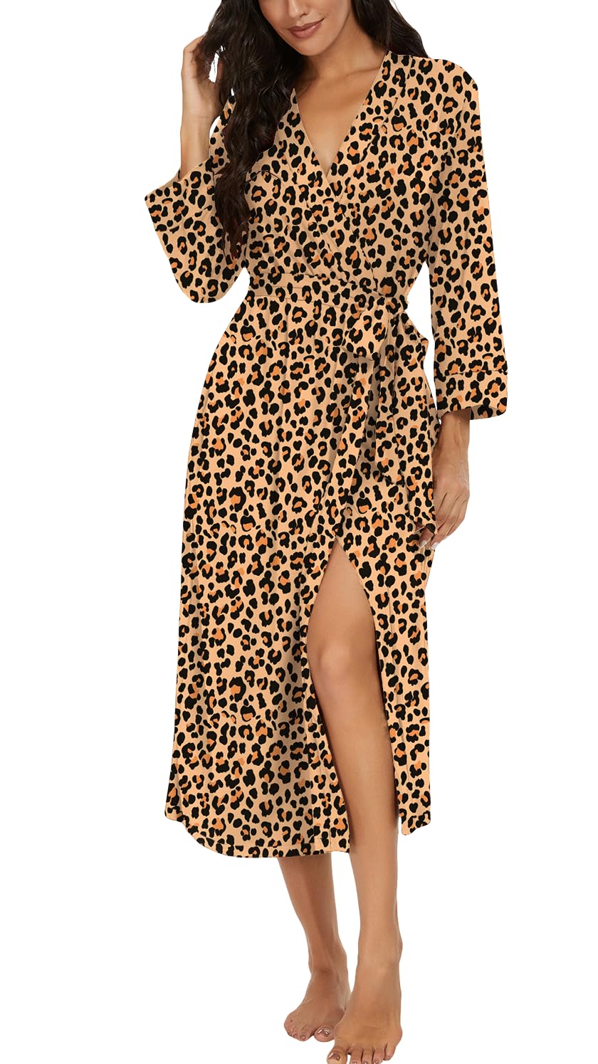VINTATRE Robes for Women Long Knit Bathrobe XS-4XL