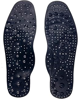 Acupressure Magnetic Shoe Insoles (68 Magnets) Foot Massage Shoe-Pad Foot Therapy Reflexology Pain Relief Shoe Inserts (Men/10.83 inch)
