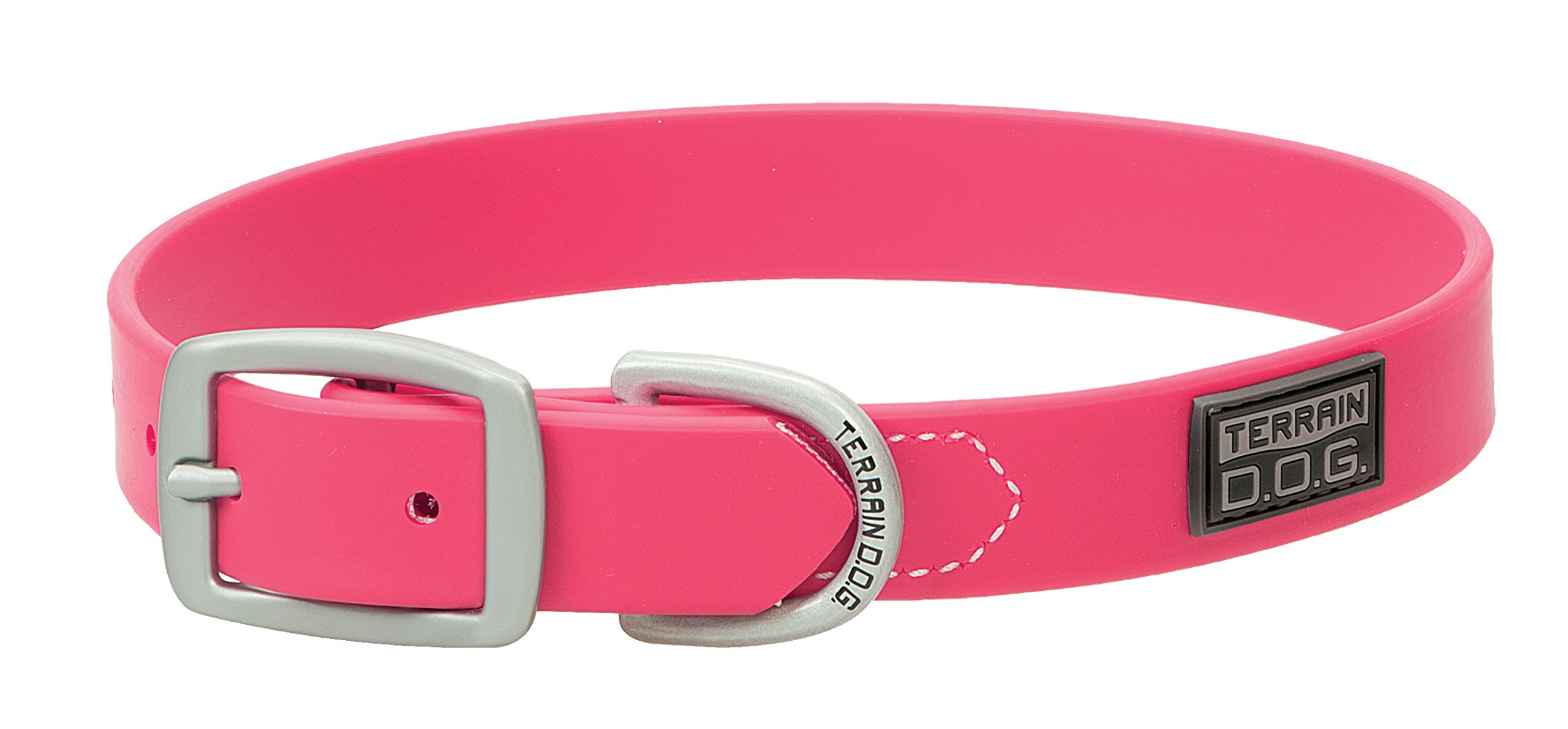 Terrain D.O.G. Brahma Webb Dog Collar, 25" x 1", Hot Pink (07-3126-HP-25)