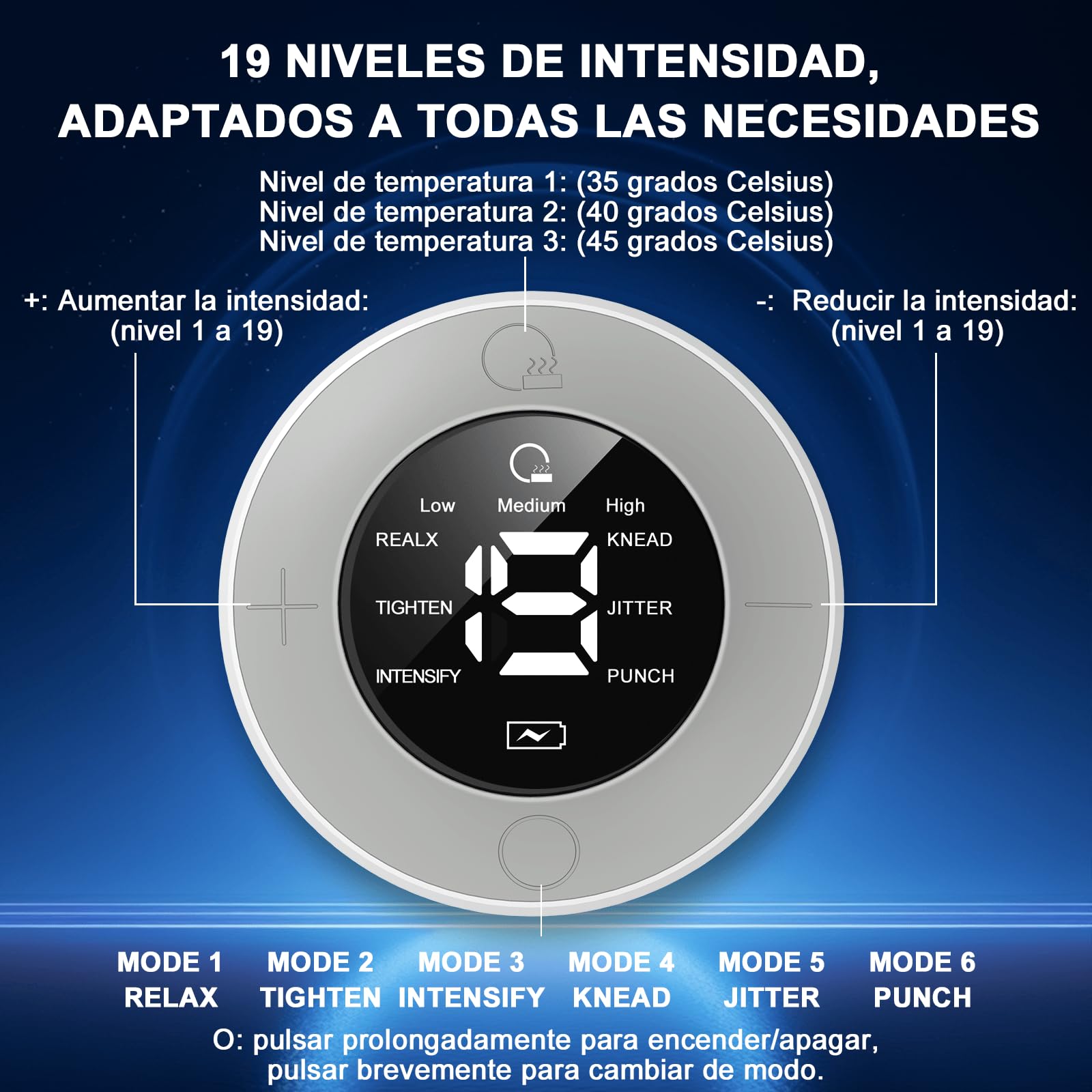 Masajeador de Muñeca EMS, Masajeador de Manos Inalámbrico con Calor, 6 Modos/19 Intensidades, Soporte de Muñeca para Tendinitis y Síndrome del Túnel Carpiano, Vendajes de Izquierdo/Derecho