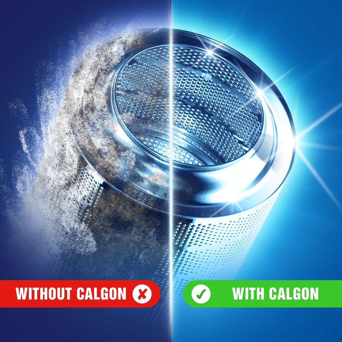 Calgon Compresse addolcitori d'acqua 4 in 1, detergente per lavatrice, rimuove odori, calcare e residui, pulizia profonda, dimensioni: XL, 3 confezioni da 75 pezzi (la confezione può variare)