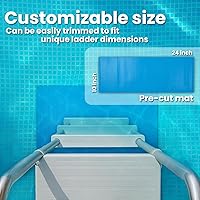 Vista 5 de XtremepowerUS Escalera para Piscina Elevada con Alfombrilla Protectora – Sistema de Escalones de Entrada Inclinada + Almohadilla de 10 x 24 Pulgadas