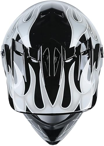 Miniatura 8 de XFMT DOT - Casco de motocross para niños y jóvenes, con gafas y guantes ATV Mx Skull