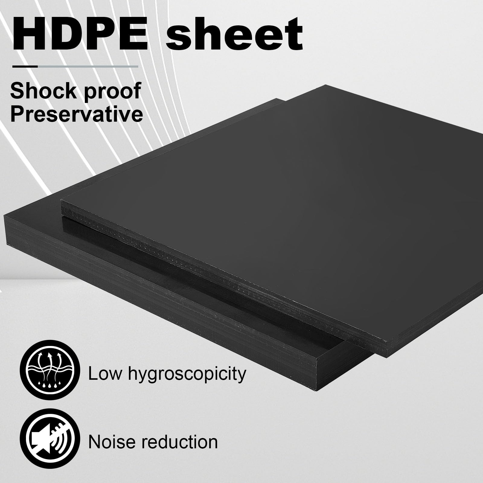 HDPE Plastic Sheets - 12x12, 1/2" & 1" Thick -4