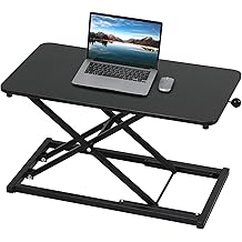 Height Adjustable Standing Desk Converter,Computer Keyboard Stand for Desktop,Keyboard Riser for Stand Up Desk Riser,Computer Workstations for Laptop and Single Monitor Office Use,Size 23.6 Inch