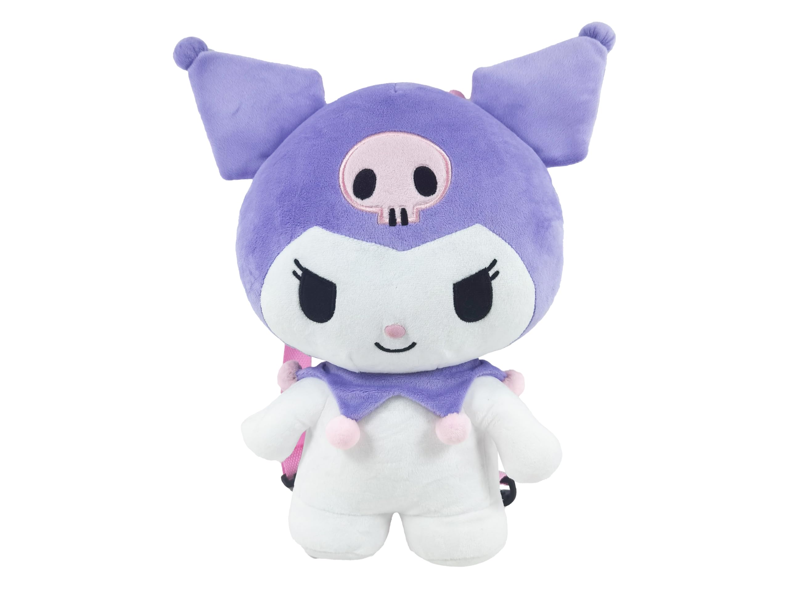 CYPBRANDS Hello Kitty, Sanrio, Kuromi, Backpack, Plush, Bags, 3D Figure, Purple, Official Product, berry, Medium