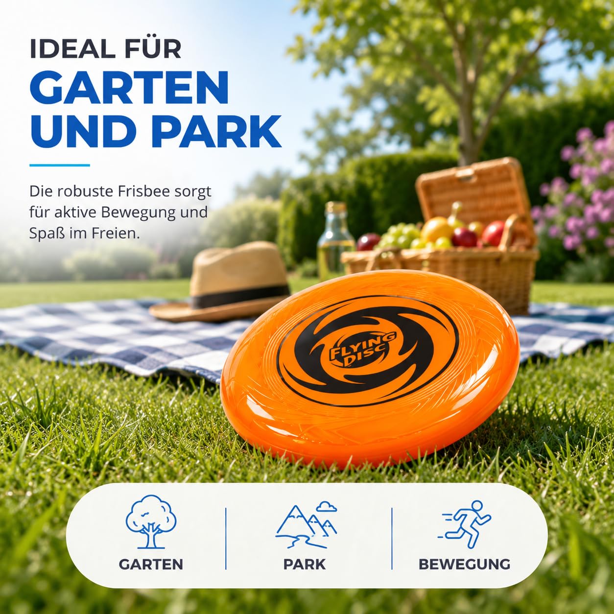 TK Gruppe Timo Klingler Frisbee - Disco da lancio per bambini e adulti, da giardino e da spiaggia