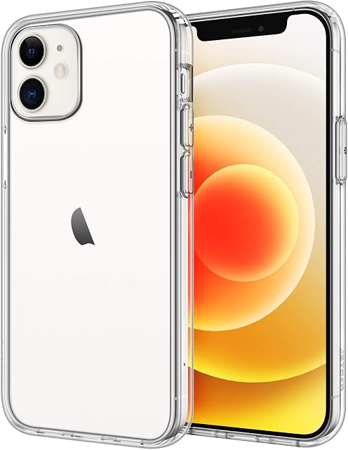 JETech Case for iPhone 12 mini 5.4-Inch, Non-Yellowing Shockproof Phone Bumper Cover, Anti-Scratch Clear Back (Clear)