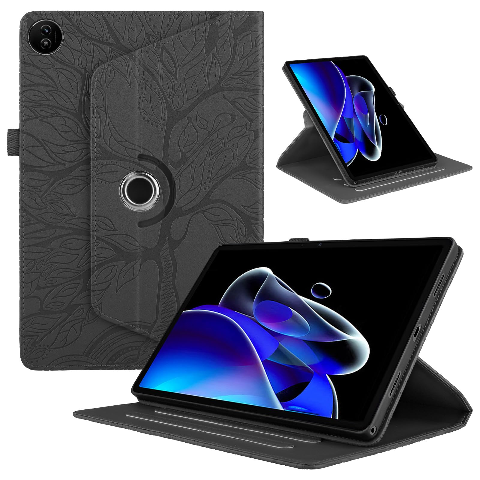 Funda para Samsung Galaxy Tab S9/ S8/ S7 11" (SM-X710/X700/T870) PU Cuero Tablets Protectora Cover 360°Carcasa Giratoria de ángulo Múltiple Stand Función Tablets Funda,Rojo Árboles — view 167