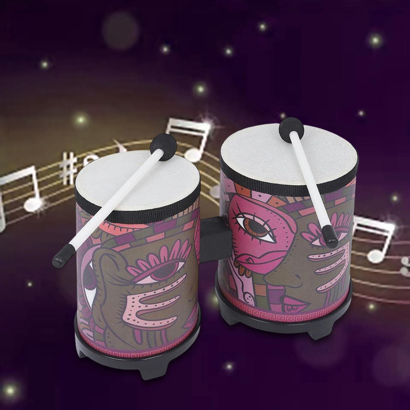 LOVIVER Batteria Batteria Congas da 4” E 5” per Bambini Adulti Principianti