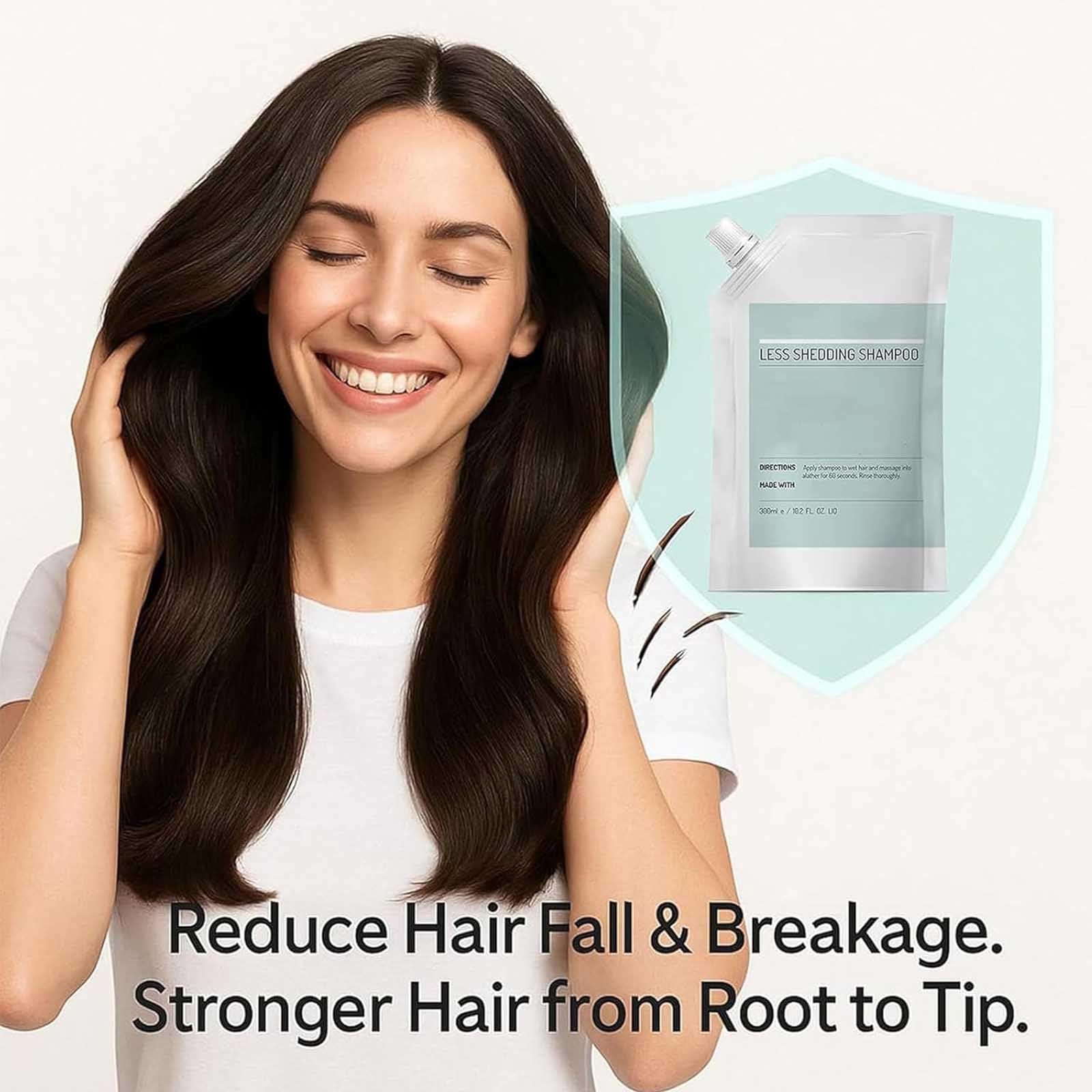 Shampoo volumizzante e anticaduta, anticaduta, controllo naturale del sebo e nutrimento del cuoio capelluto, lenitivo e rinforzante per capelli per donne e uomini (2pcs)