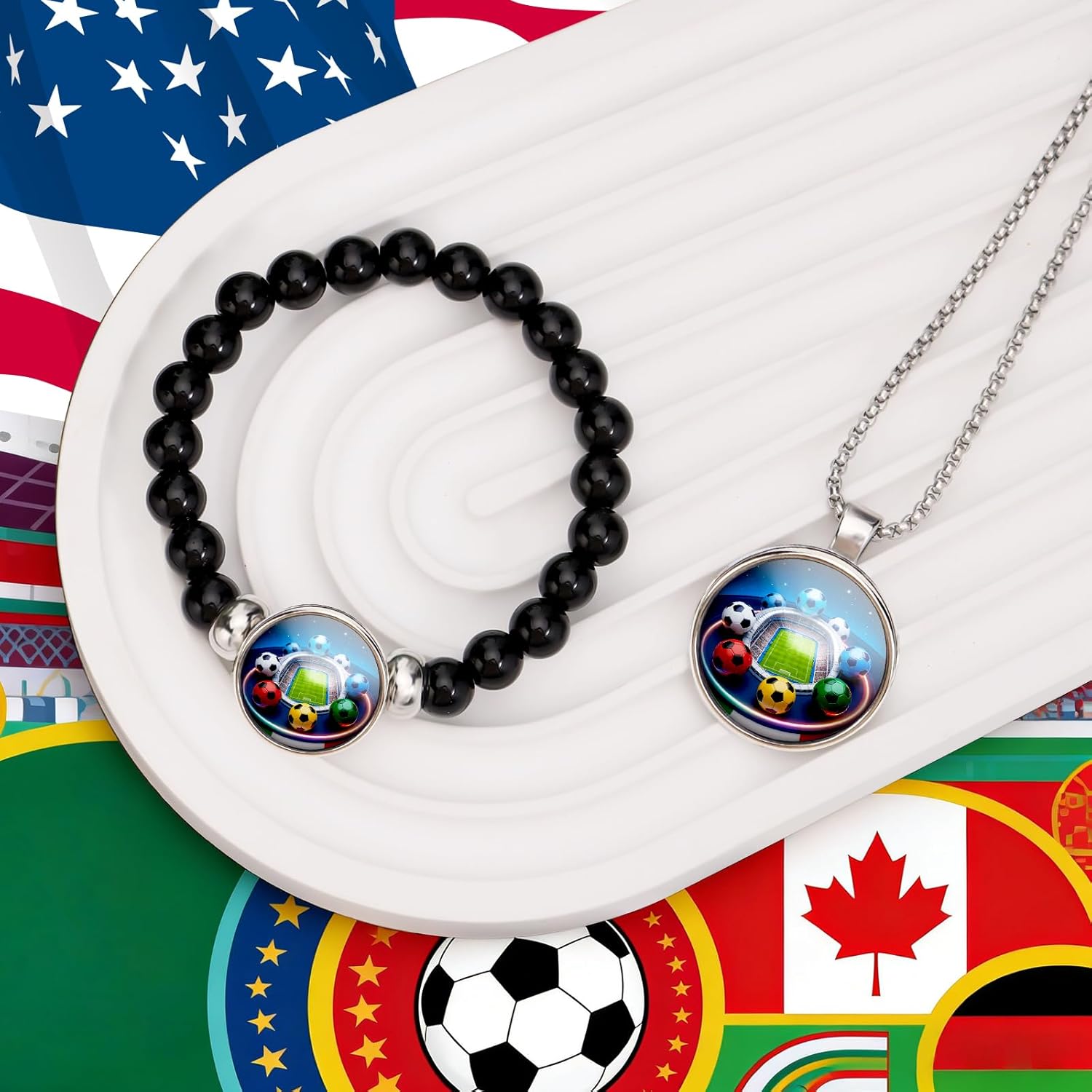 World Cup 2026 Soccer Gifts for Boys Him Teen Boys Men, Football Jewelry Gifts for Soccer Players Team Fans, Birthday Gifts for Son Grandson Brother, Soccer Gifts for Boys Kids Teens, Football Stuff for Boyfriend - Image 2