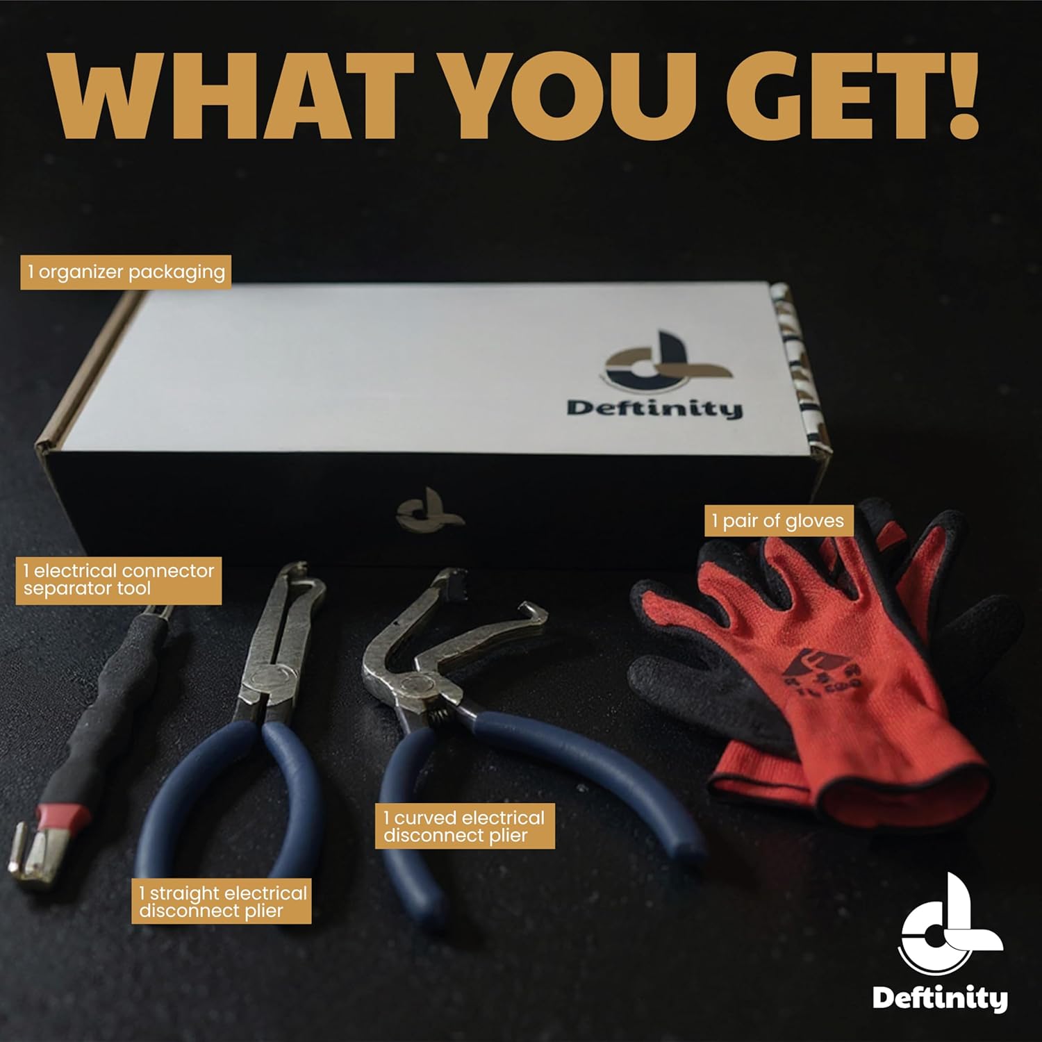 – Electrical Disconnect Pliers Set – Automotive Electrical Connector Removal Tool with Gloves and 2 Terminal Connectors – Electric Disconnect Pliers for Cars, Clip Plug Separator image 5 of 9 B0FDK3LNJW