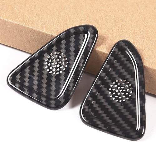 Miniatura 6 de Decoración de bocina de altavoz de puerta de automóvil para C8 Corvette 2020-2023 Stingray Z06 Z51 ABS Accesorios interiores (patrón de fibra de