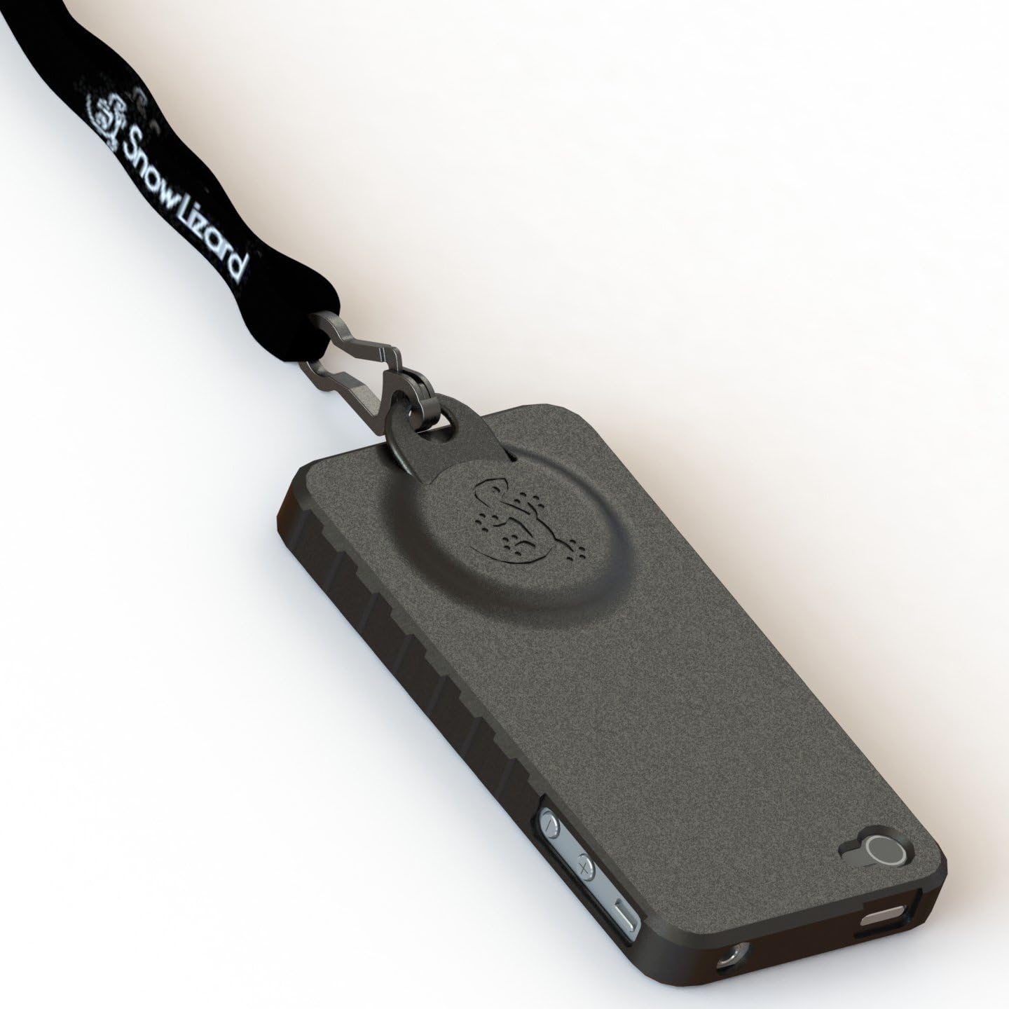 Snow Lizard Tek Boot - Smooth Black - Iphone 4/4s Lanyard Case Cover