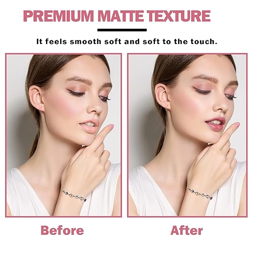 Miniatura 3 de Lápiz labial mate desnudo de terciopelo sedoso, brillo labial de papel tubo, mancha labial desnuda, lápiz labial no pegajoso, resistente al agua, de