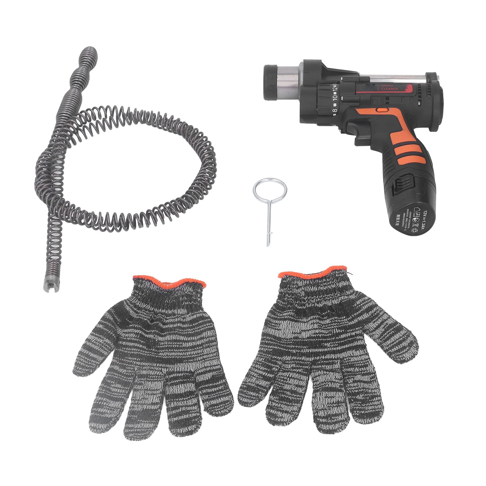 Rimuovi intasamento elettrico, efficiente 0-500 giri/min manico ergonomico versatile sturante scarico ad alta potenza di ingresso per la pulizia (4,5 metri / 14,8 piedi)