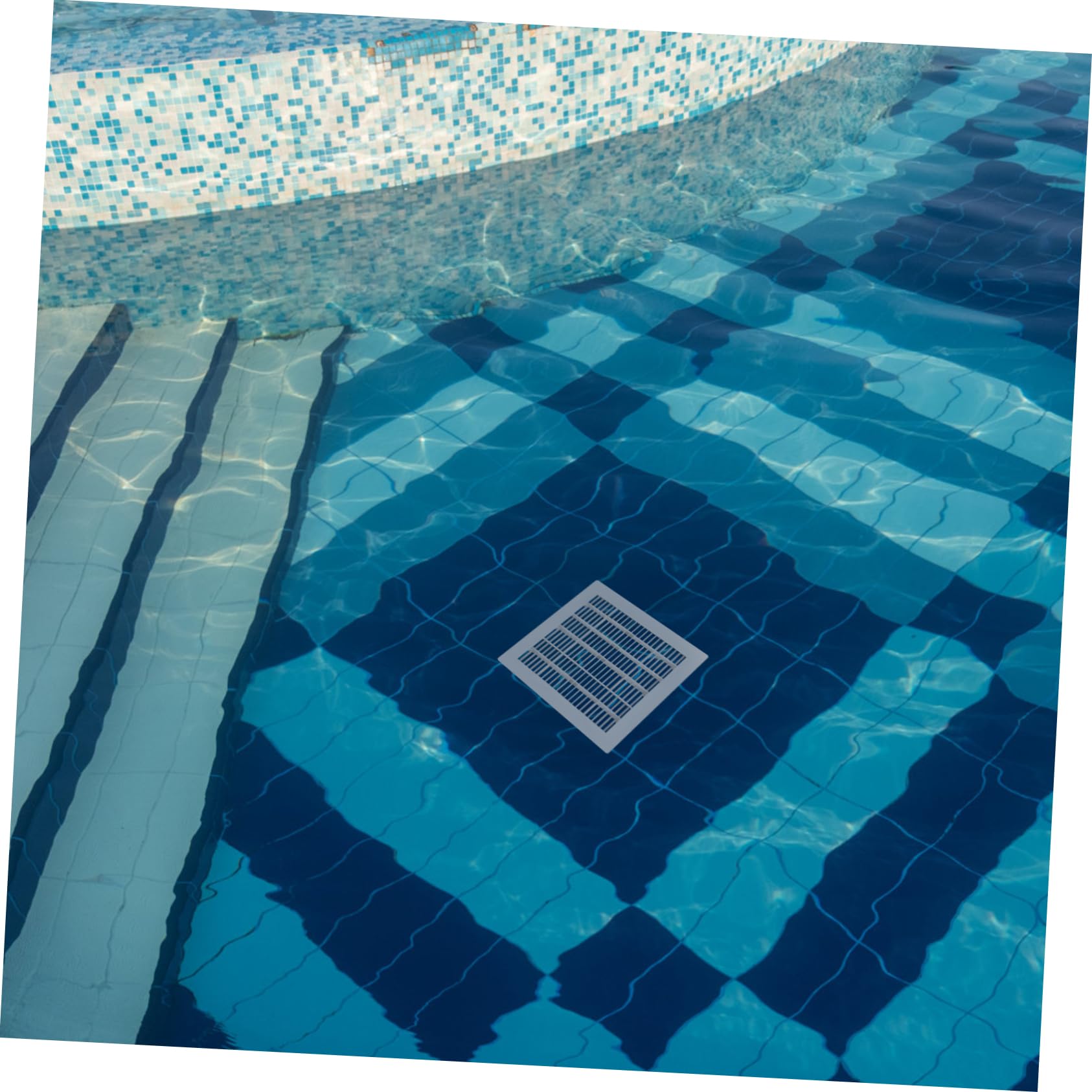 Quadratischer Schwimmbadablauf aus Kunststoff Weiß für Außenbecken und Aquarium Glatte Oberfläche Automatische Sperre bei Entleerung
