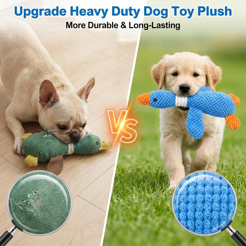 Dog Toy, Suitable for Aggressive chewers, Goose Dog Toy, Indestructible, Squeaky, Plush Goose Toy, Suitable for Large, Medium and Small Dogs (50, biue) image 4