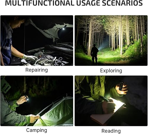 Miniatura 6 de OLIGHT Baton4 Linterna EDC recargable, linterna LED de bolsillo de 1300 lúmenes con cable de carga magnético, pequeña y potente linterna brillante