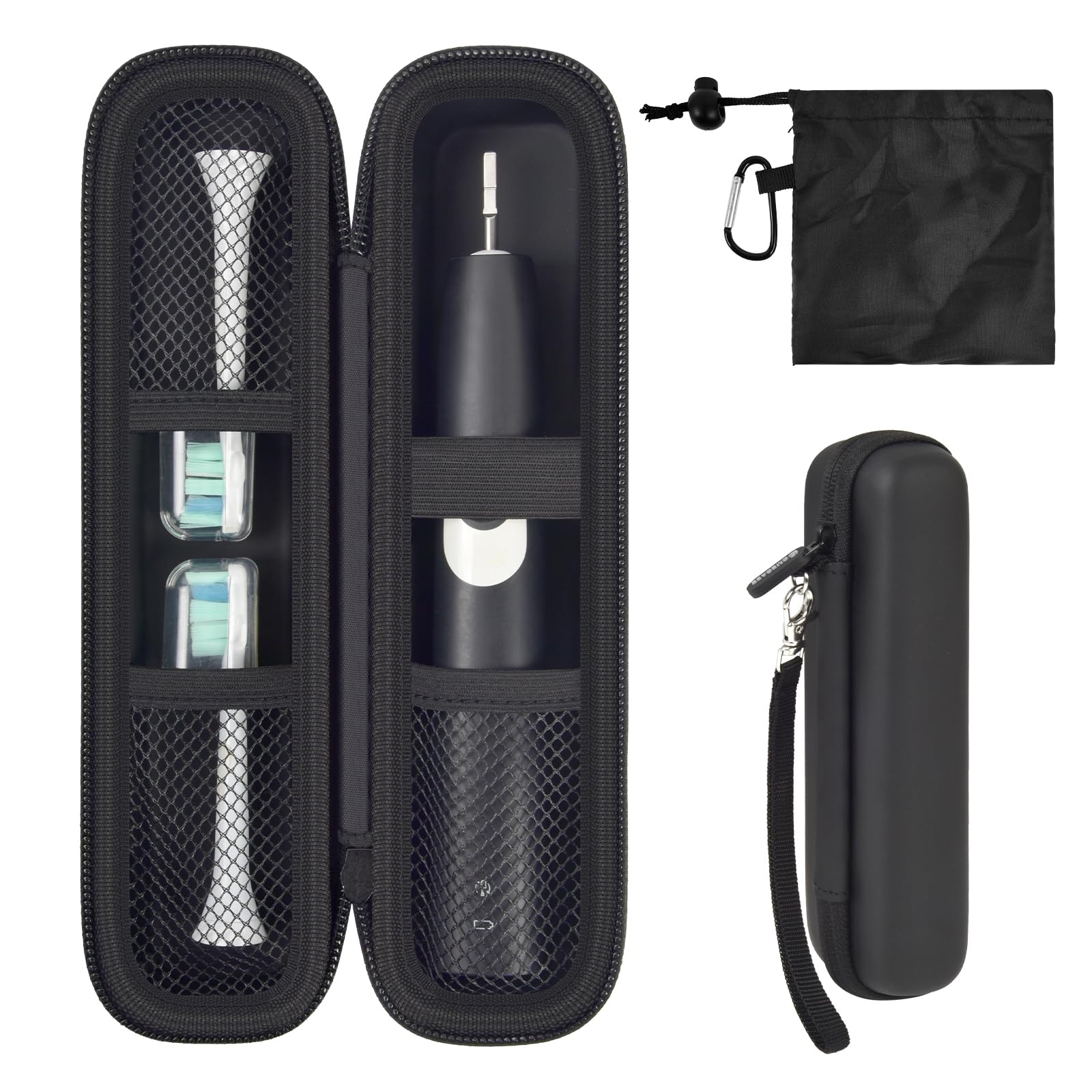 Toothbrush Travel Hard Case Compatible with Oral-B Pro 1000, 2000, 3000, 3500, 1500/ for Philips Sonicare ProtectiveClean 4100 5100 Electric