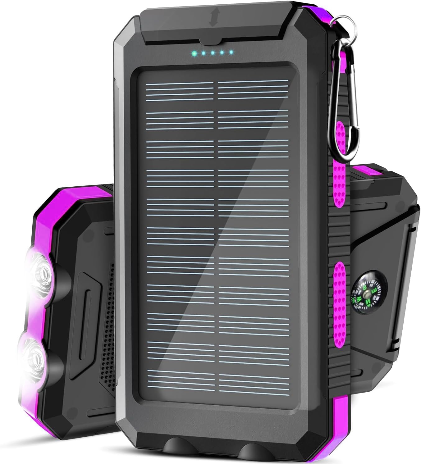 Solar Power Bank, caricatore solare 26800 mAh con USB-C (blu)