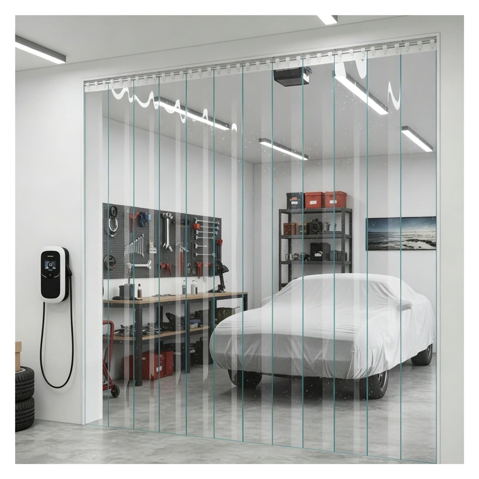 Rideaux plastique extérieur coupe-vent et imperméable en vinyle épais pour locaux industriels