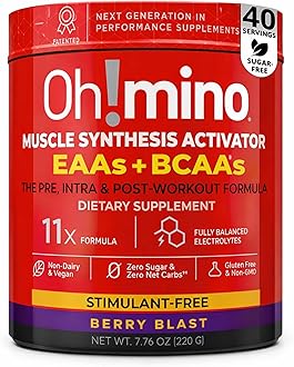 Essential Amino Acids Supplement, Berry Blast, Stimulant-Free Powder, All 9 EAAs, BCAAs and The Perfect Amino for Workouts, Amino Energy, and to Build Muscle, and Recover Faster