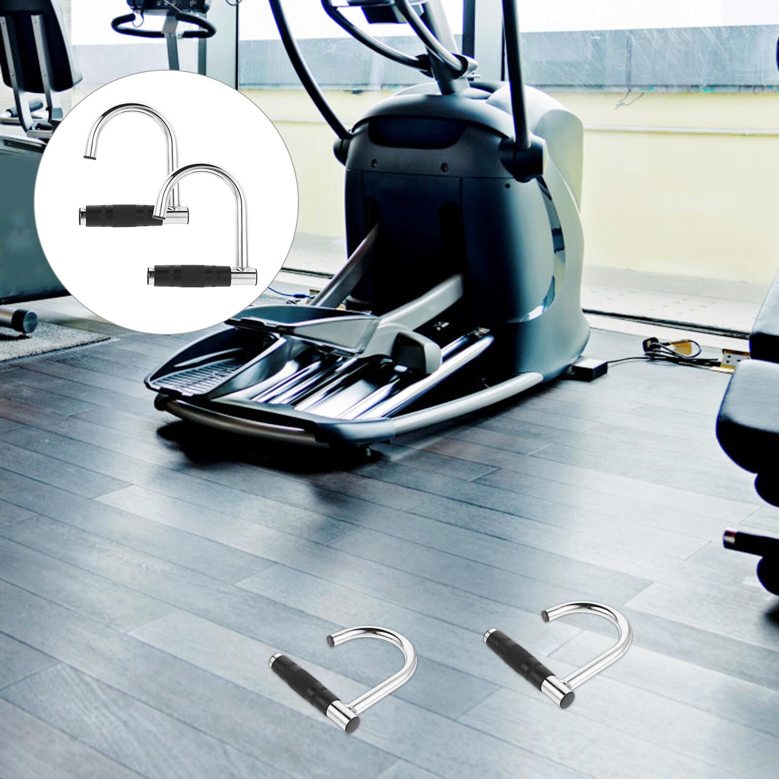 Maniglia Fitness Antiscivolo con Rivestimento in Gomma Impugnatura Ergonomica per Allenamento con Cavi e Sostituzione Manopole Bilanciere Accessorio Portatile per Palestra e Casa
