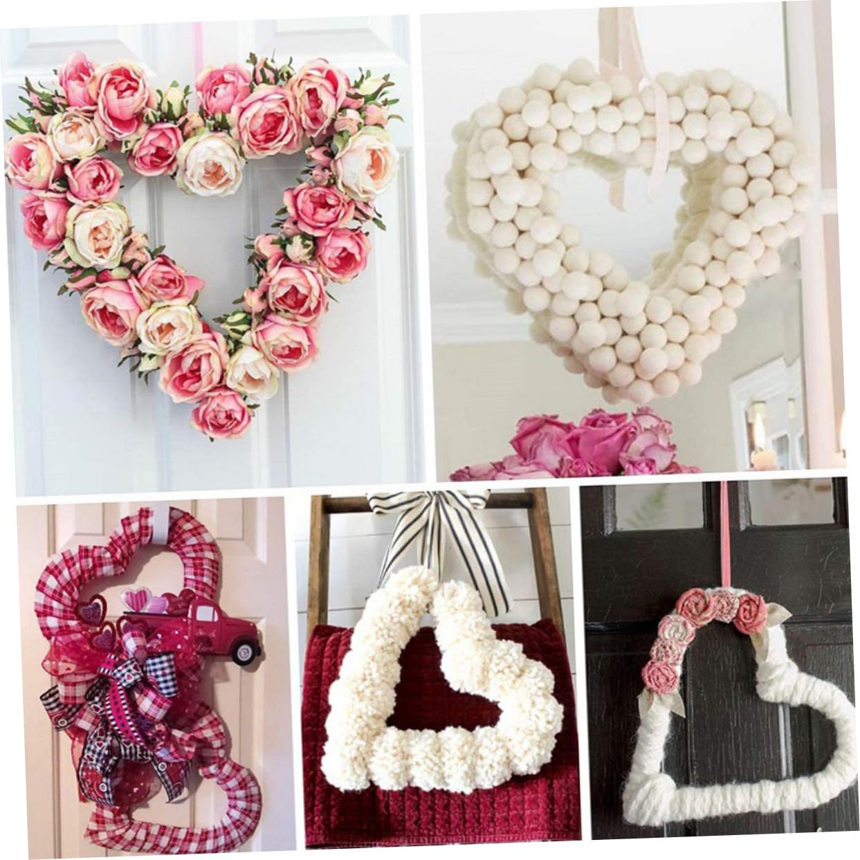 Alipis 3 Sätze Kranzrahmen Partydekoration Zeremoniedekoration DIY Makramee Blumenrahmen Flaggen Künstliche Tulpen Wandmittelstück Makramee Kreationen Ringranken Ringe 4 Stück * 3