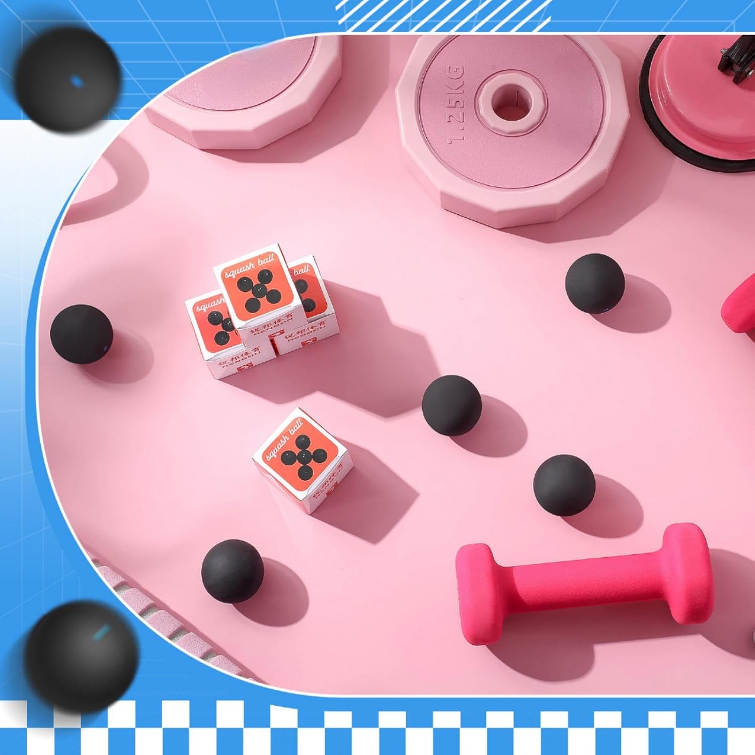 WinnerWhy 12 Pcs Squash Ball Professional Squash Ball High Reliability Practical to Use Excellent Performance Rubber for Training Practice and Competition